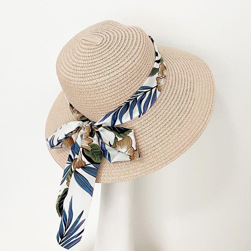 Γυναικείο Ψάθινο Καπέλο Ηλίου με Φαρδύ Γείσο - Πτυσσόμενο Καπέλο Παραλίας & Διακοπών