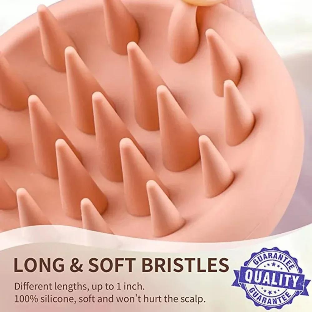 Full Silicone Scalp Massage Brushes Shampoo Brush Soft Head Massager Hair Washing Comb Body Scrubber Bath Brush Styling Tools