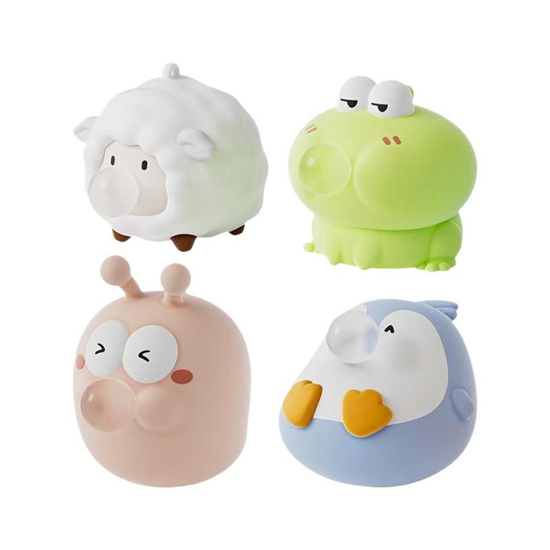 Cute Little Animal Squeezing Toys Creative Playful Frog Blowing Bubbles Press Toys To  Gentle Recovery Toy For Kidss