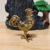 Miniature Antique Elegant Brass Rooster Figurines Feng Shui Ornament Copper Zodiac Animal Mini Desktop Crafts Home Decor Gifts