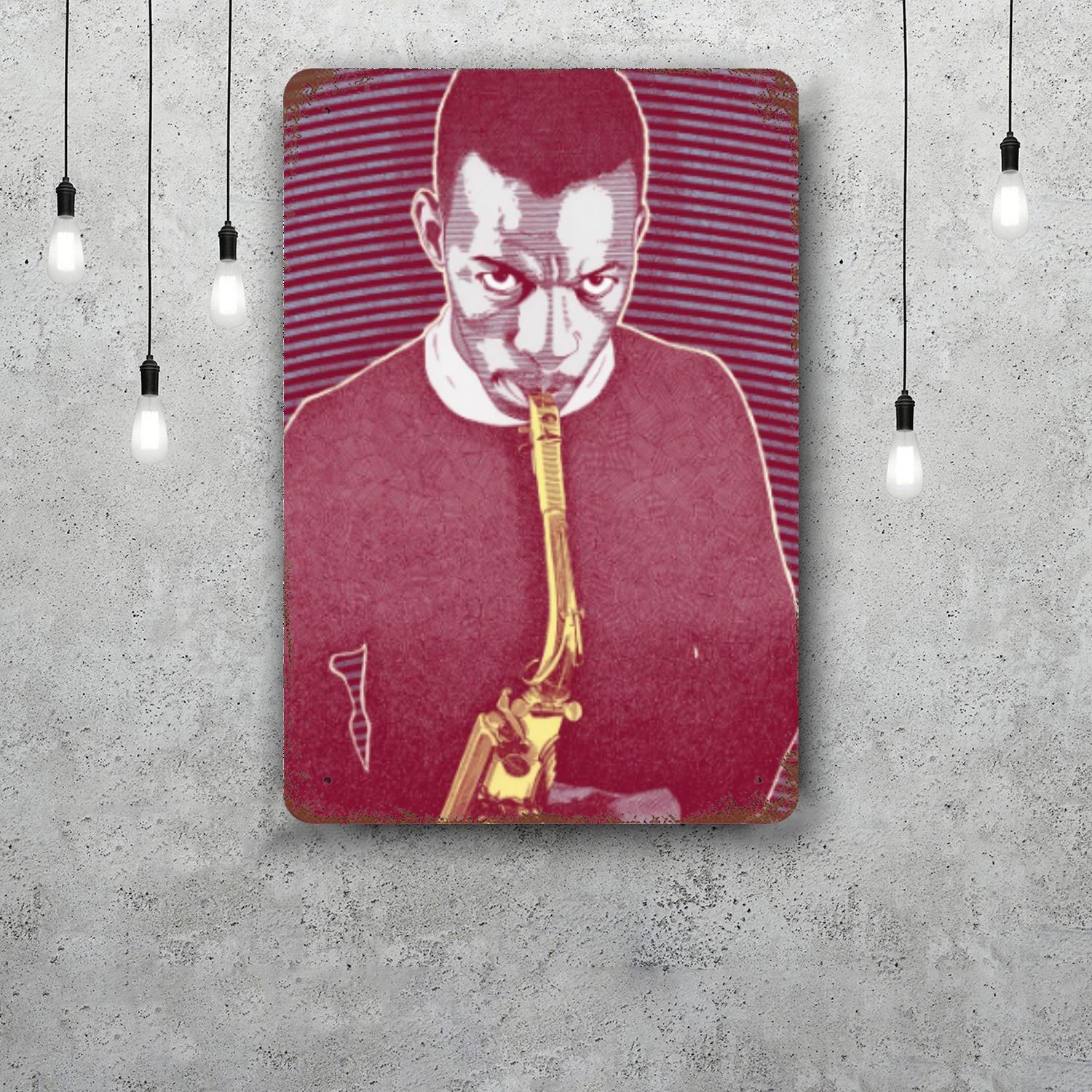 

Ornette Coleman Metal Signs wall decor Vintage Tin Signs Captain Metal Poster Decor for Bar Pub Club Wall Decoration 20x30cm（7.8x11.8inch）