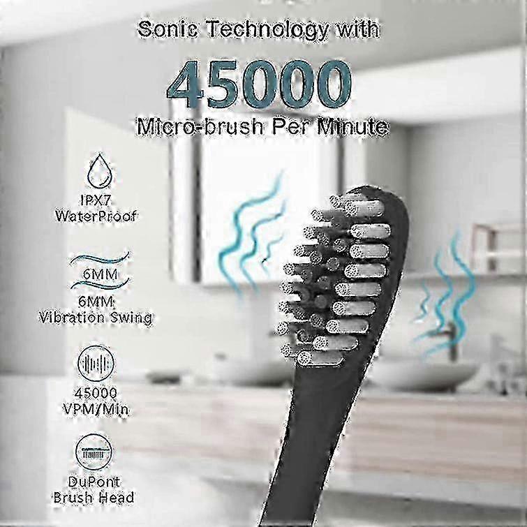 6-Speed Sonic Electric Toothbrush 3 Colors Adult Rechargeable Soft-Bristled Couple Toothbrush Male And Female Students Waterproof Toothbrush 25-26