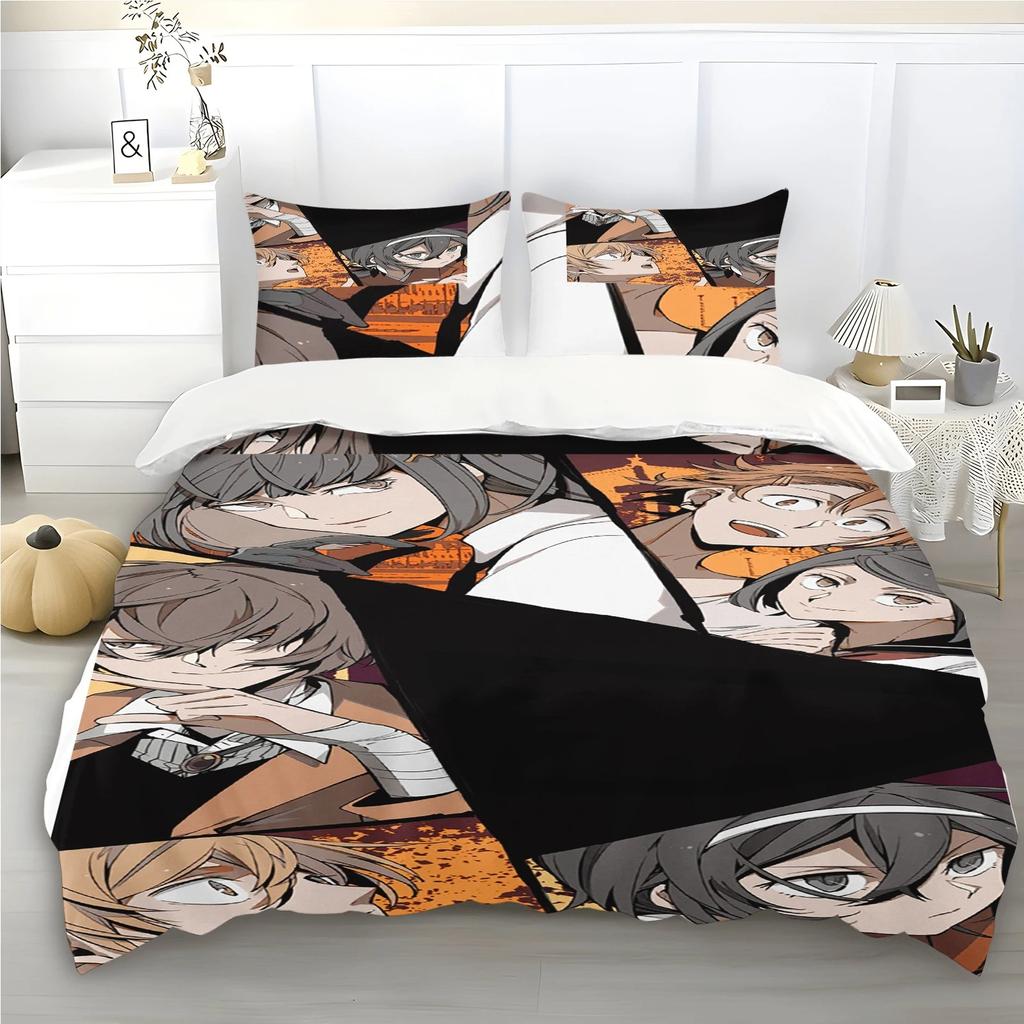 3D Printed Bungo Stray Dogs Anime Nakahara Bedding Set for Boys Girls Duvet Cover Twin Queen King Full Single Double Sizes