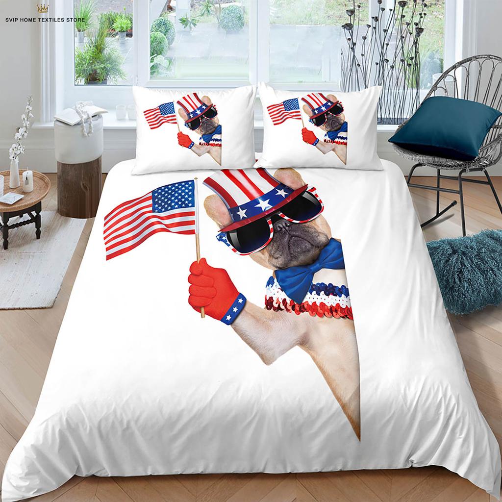 Animal Dog 3D Stereo Printing Quilt Cover Down Quilt Cover 100% Polyester Bedding Set Single Bed Kids Gift Single Bed Double Bed