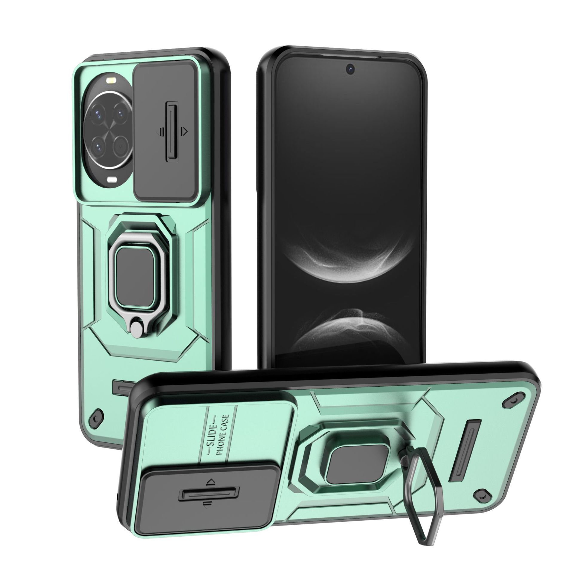 

Huawei Nova 14 Phone Case,Military-Grade Magnetic Kickstand Phone Case Cover for Huawei Nova 14 зелений