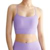 Women's Threaded Sports Bra with Thin Straps & Stylish Back - Fashionable One-Piece Yoga Camisole for Summer