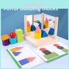 Wooden Mirror Puzzle Building Blocks For Kids Educational Toy With Spatial Logic Development