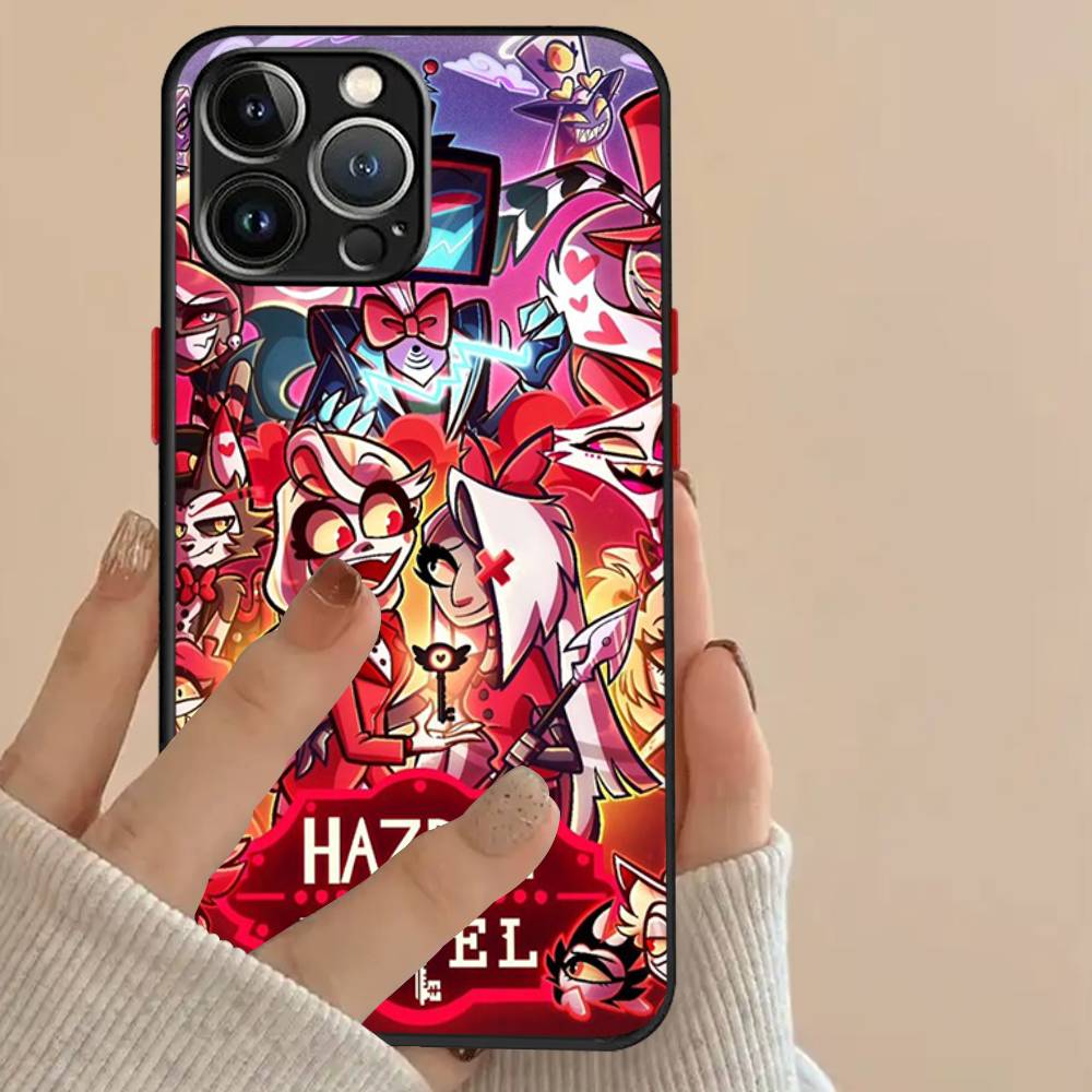 H-Hazbin Hotel Matte Cover Phone Case For iPhone 16 15 14 11 12 13 Mini Pro Max X XR XS shockproof