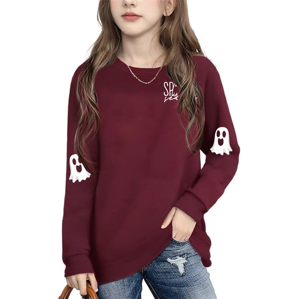 Boys Girls Child Fashion Daily Versatile Casual Crewneck Sweatshirts Daily Long Sleeve Patchwork Top Sweatshirts