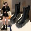 Large size European and American Martin boots women's new casual fashion muffin bottom thick-soled high-heeled cigarette boots in autumn and winter 20