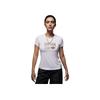 Slim Fit Printed Comfortable Short Sleeve T-Shirt Women Tops White FN5724-101