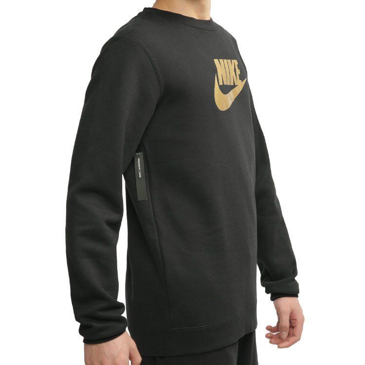 Nike Sweatshirts Men's Black Crew Neck Moderate Regular CU4534-010