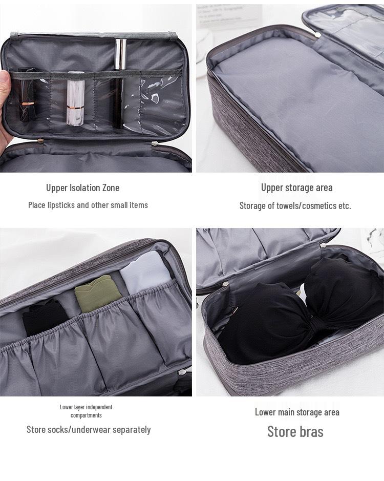 Sac Organisateur Étanche Cationique Grande Capacité pour Sous-vêtements et Chaussettes