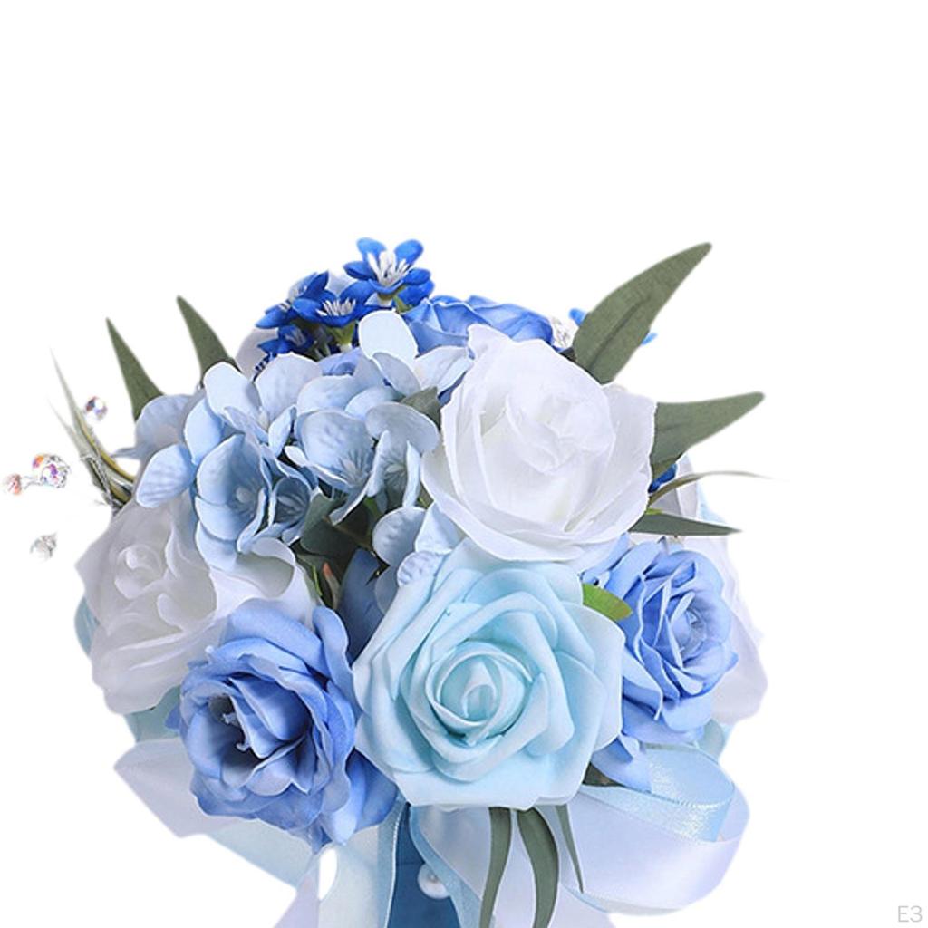 Bridal Bouquet Artificial Rose Flowers Centerpieces Ornament Tossing Bridesmaid Flower for