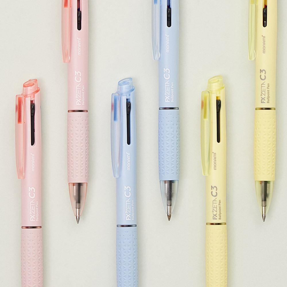 Monami Trio Color Gel Ballpoint Pen - 0.38/0.5/0.7mm