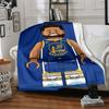 1pc Golden State Warriors Flannel Blanket, Soft Skin Friendly with Digital Printing, Various Sizes Available for Family, Friends, Birthday