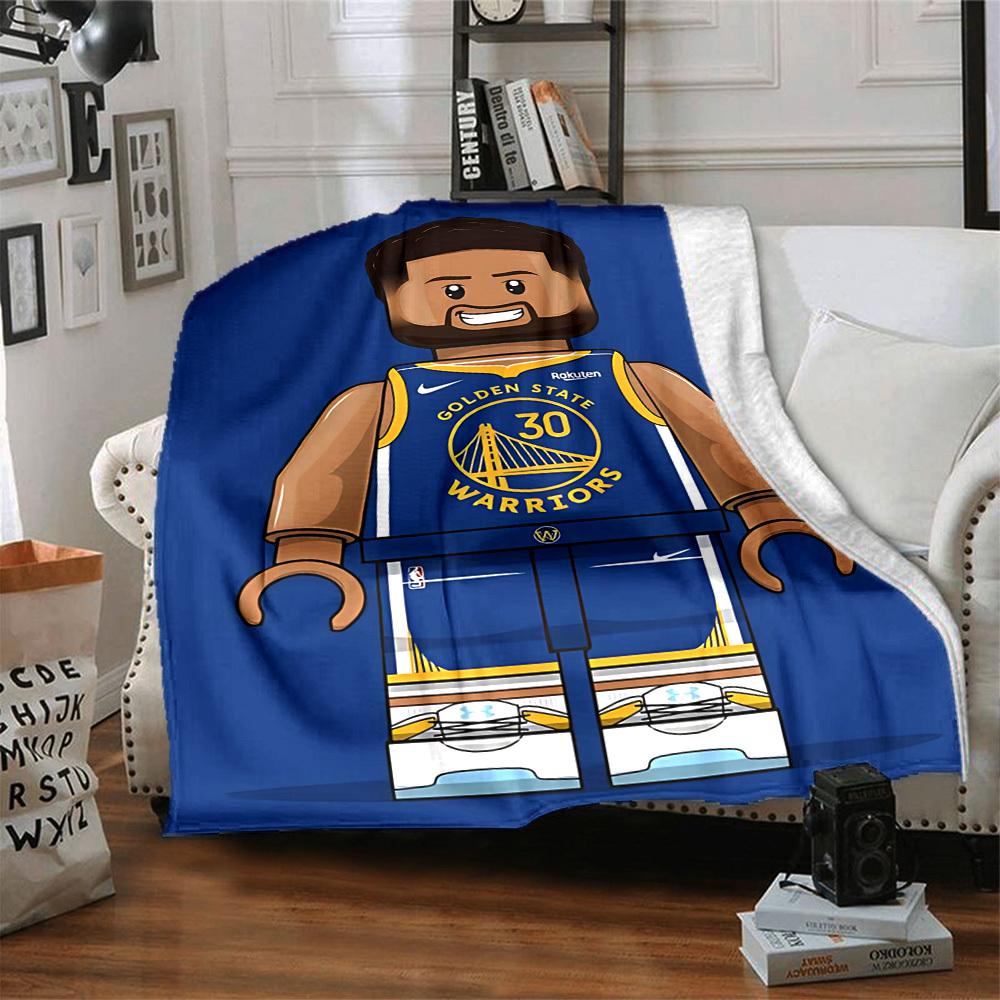 1pc Golden State Warriors Flannel Blanket, Soft Skin Friendly with Digital Printing, Various Sizes Available for Family, Friends, Birthday