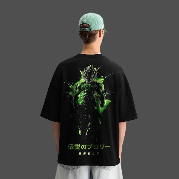 Dragon Ball Anime Broly Oversized Cotton Tshirt Men and Women Breathable High Quality Y2K Short Sleeve Summer Tshirts Unisex