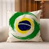 BBrazil FFlag Cotton Linen Square Pillow Covers Home Decor Gifts