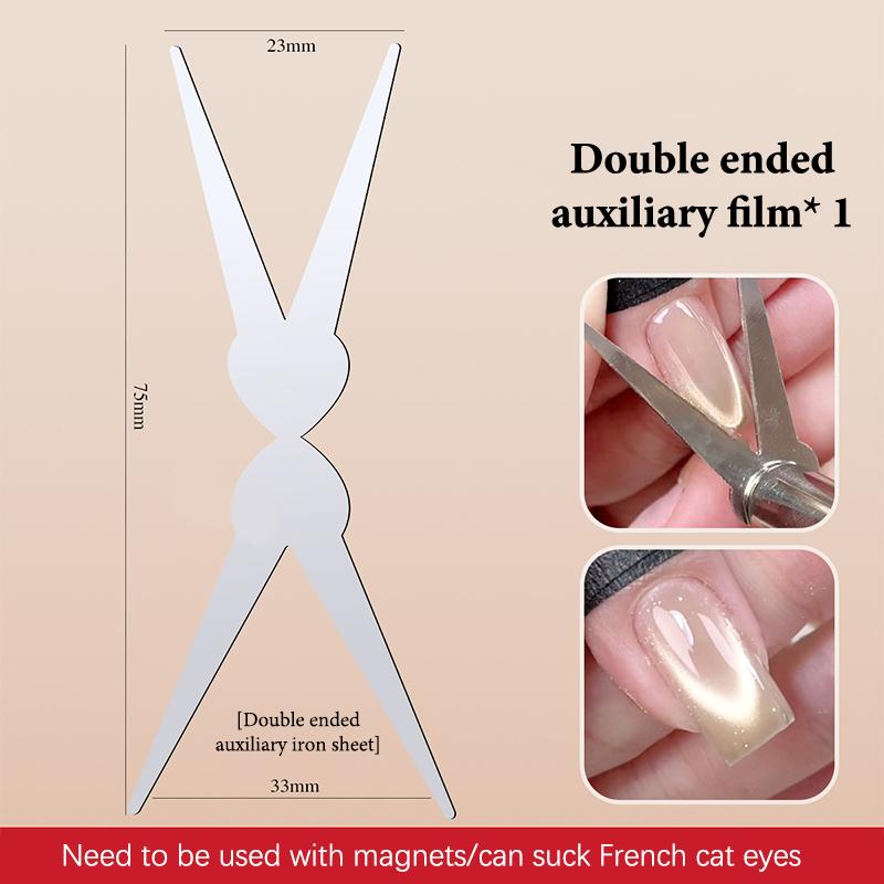 Professional Dual Ended French Cat Eye Magnet Nail Art Tool For Diy Gel Polish To Create V Shape Crescent Line Manicure