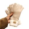 Thick Warm Outdoor Gloves Plush Cold-proof Gloves New Knitted Gloves  Christmas Gifts