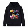 Kids Boys Girls Cartoon Character Print Pullover Hoodie, Casual Long Sleeve Warm Loose Sweatshirt for Toddlers Children Daily Wear Gift