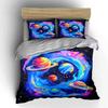 Colorful Galaxy Space Decor Artwork Soft Comfortable Duvet Cover Bedding Set Included 1*Duvet Cover & 2*Pillowcases, Gift