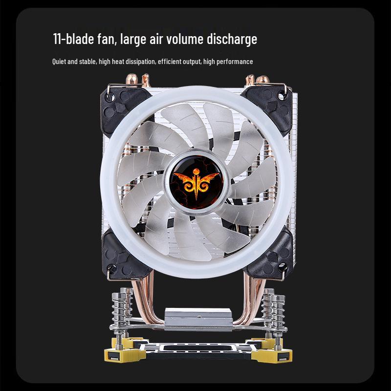 Silent CPU Cooler with 4 Copper Pipes, 9CM Fan for LGA1700 & Socket 115X/1366, 4-Pin Temperature Control