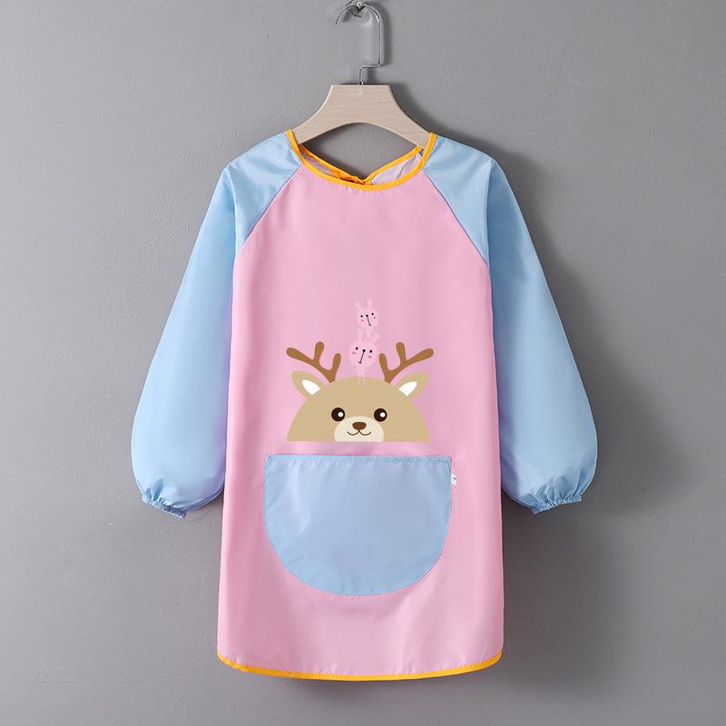Children's Waterproof Art Smock with Logo - Reversible Apron for Painting and Eating  