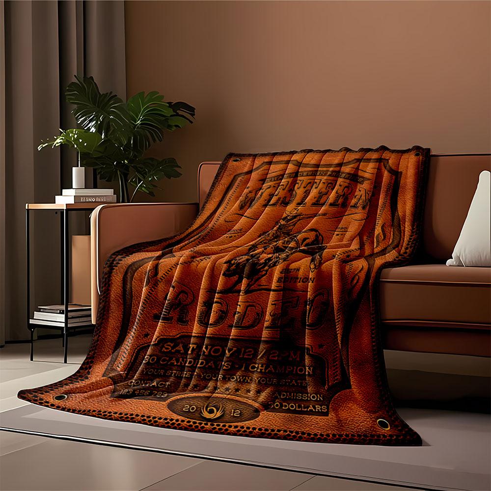 Western Rodeo Blanket Design for all seasons blanket lunch break throw gift