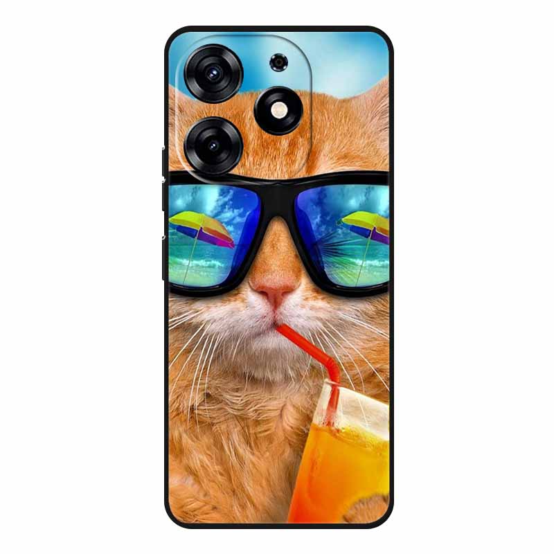 For Tecno Spark 20 Pro Case Wolf Soft Silicone TPU Back Cover Phone Cases For Tecno Spark20 Pro KJ6 Cute Animals Protector Funda