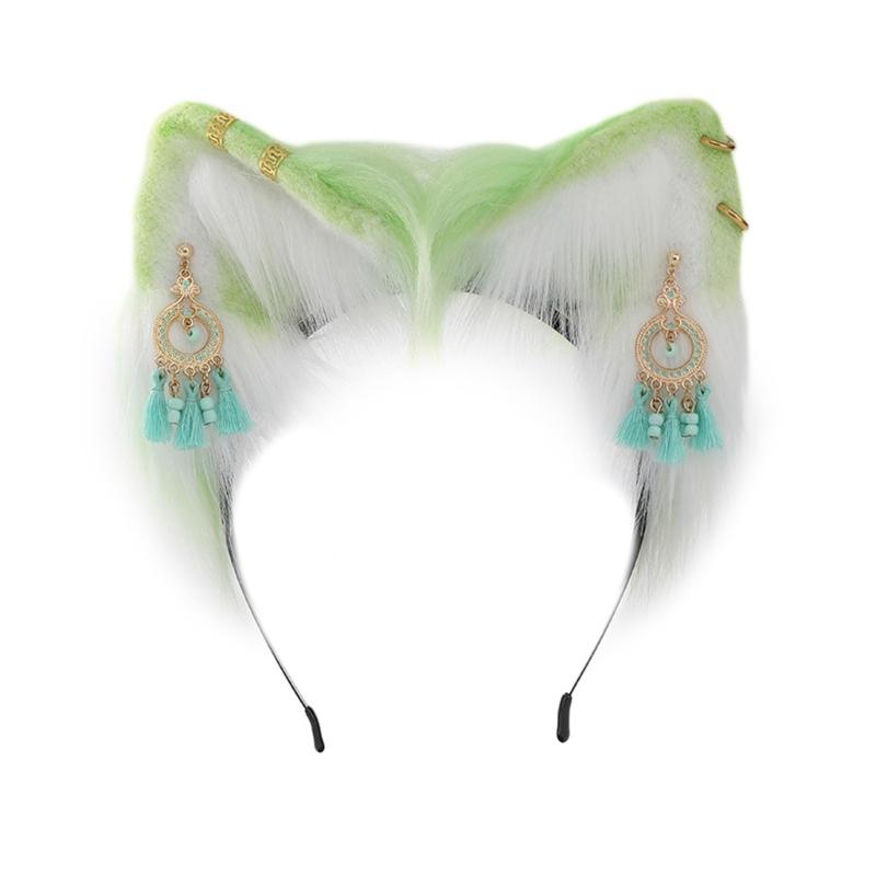 Sexy Foxes Bunny Ear Headband Lolita Cosplay Beast Ears Hair Hoop Anime Cosplay Props Furry Masquerade Party Costume Hairband