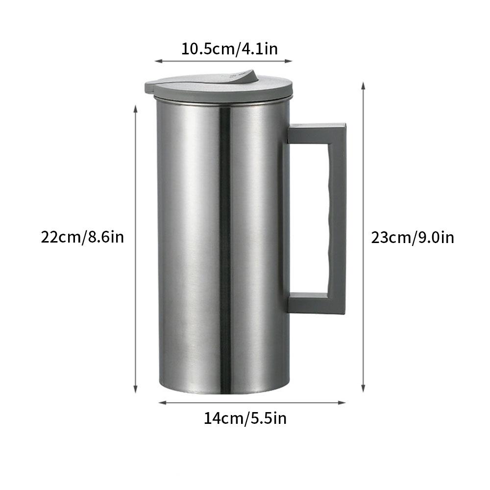 

1pc Cold water pot, Korean style stainless steel large capacity restaurant juice drink multi-use cold water pot coffee water