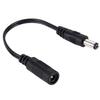 5,5 x 2,1 mm DC-Buchse zu 5,5 x 2,5 mm DC-Stecker Stromkabel für Laptop-Adapter, Länge: 15 cm(Schwarz)