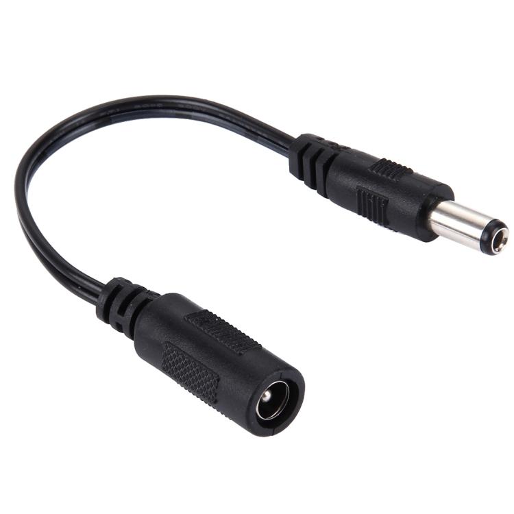 5,5 x 2,1 mm DC-Buchse zu 5,5 x 2,5 mm DC-Stecker Stromkabel für Laptop-Adapter, Länge: 15 cm(Schwarz)