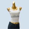 European Goods Alphabet Knitting Camisole Women's Inner Wear Base Summer Outwear Silm Short Sleeveless Beauty Back Casual Tops