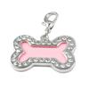 Targhetta identificativa per animali domestici Squisita decorazione con strass Targhetta per il nome dell'animale domestico con incisione Targhetta personalizzata per cani e gatti Forniture per animali domestici
