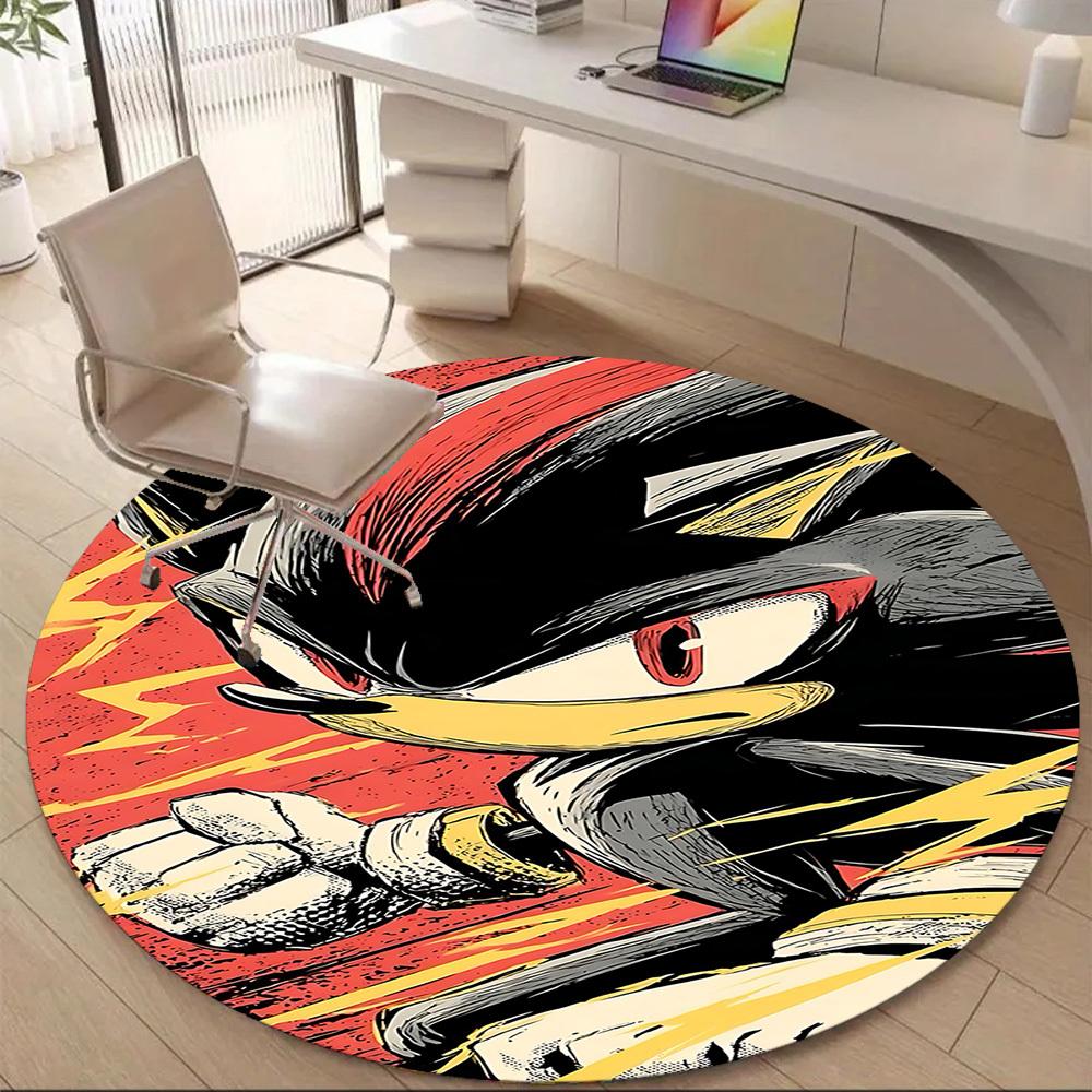 1PC Speed Sonic Office Round Area Rug, Indoor Mat Suitable For Office, Under Office Chairs Bedroom Living Room Home Decor DT1212088