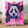 Custom Name Grim Reaper Humor Party Blanket For Couch Bed Plush Cozy Fuzzy Blanket Super Soft Warm Blankets For Fall And Winter 0916130