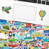 150 Cartoon Vehicle Series Stickers for Children Primary School Students' Educational Kindergarten Object Recognition Train Stickers