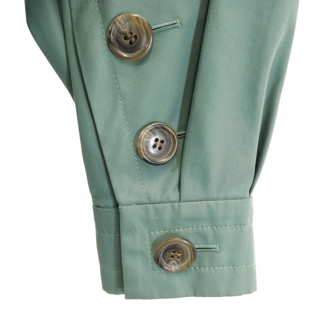 Yves Saint Laurent 90s Old Stainless Collar Coat M Green System Women Used