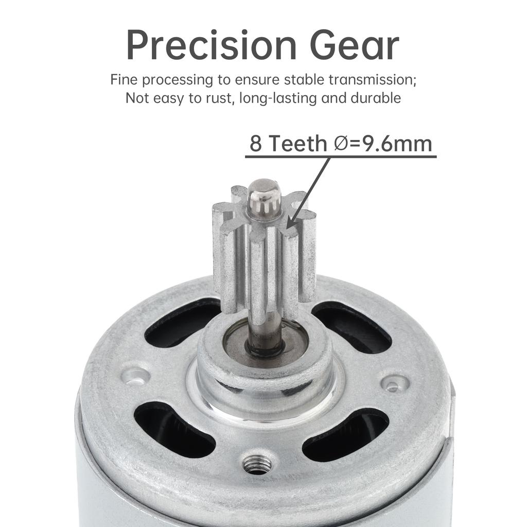 8 zubů RS550 DC motor 24V 25000RPM vysokorychlostní elektrický pohon náhrada pro vozítka na ježdění vylepšení