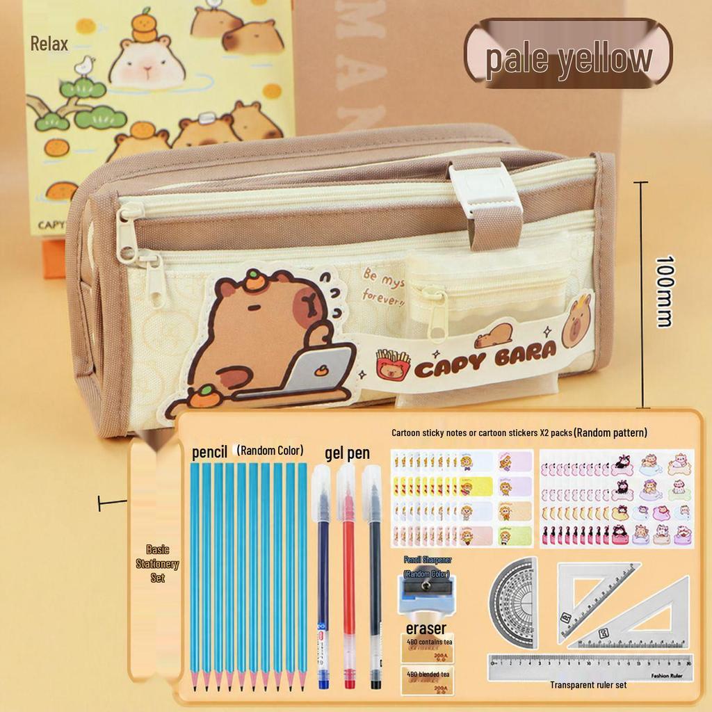 Panda Pencil Case: Large Capacity, Cute Multi-Layer Stationery Box for Elementary Students