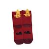 Boneless, Bright Red New Year Socks, Women's Heel Flocking Pony Xile Fa Mid-calf Cotton Socks, Good Luck Socks