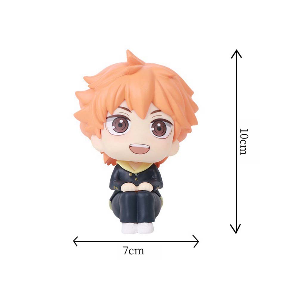 10cm Anime Haikyuu Figure Hinata Shoyo Tobio Kageyama 2pcs Set Action Figural Doll Toy Car Kawaii Decoration PVC Model Kids Gift