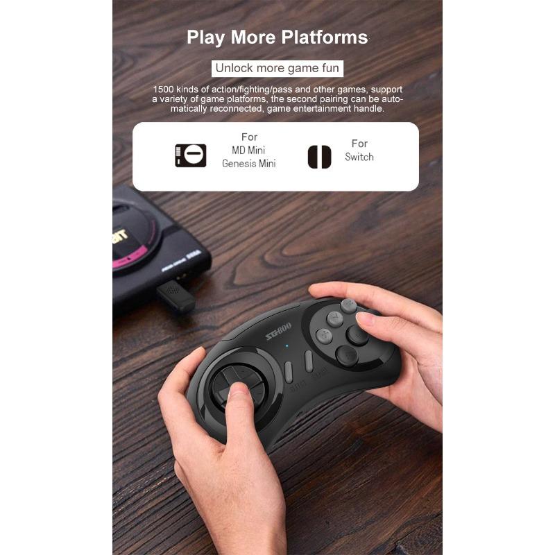 Retro Game Console HD TV Video Game Stick 16 Bit for Sega Genesis Built-in 5000 Classic Games with Controllers Gamepad SG800