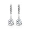 Copper Zircon Earrings Luxury Finish Fashion Jewelry Earrings Water Drop Earrings  For Women Girls