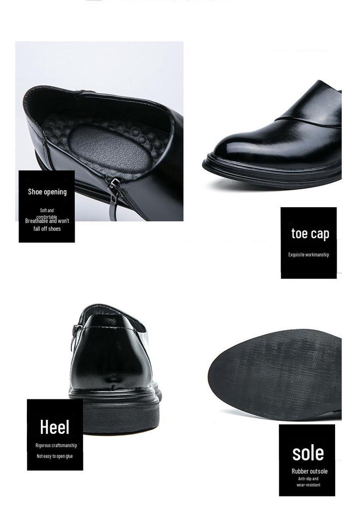 Plus Size Men's Autumn Leather Loafers - British Style Casual Slip-on Driving Shoes