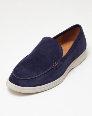 Herren-Slipper 8221 41 dunkelblaues Wildleder