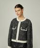 Ava Molli Tweed Zipup Bluson Jk (Black)